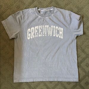 Brandy Melville Gray Tee with White Print